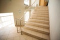 School corridor with stairs Royalty Free Stock Photo