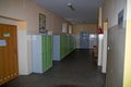 Empty school corridor.