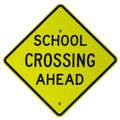 School Crossing Ahead Royalty Free Stock Photo