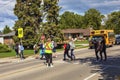 School crossing guard . Back to school after the covid 19 pandemic..