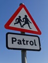 School Crossing Patrol Ahead sign Royalty Free Stock Photo