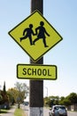 School crossing sign Royalty Free Stock Photo