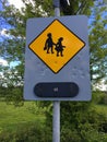 School crossing sign shot with bullet holes county roscommon Ireland