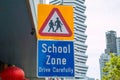 School crossing sign traffic