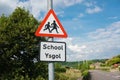 School Crossing Wales Royalty Free Stock Photo