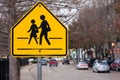 School Crosswalk Sign Royalty Free Stock Photo