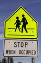 School Crosswalk Sign Royalty Free Stock Photo