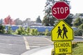 School Crosswalk Signs Royalty Free Stock Photo