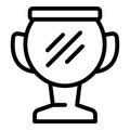 School cup icon outline vector. Class study