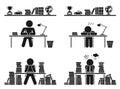 School days. Pictogram icon set. School children. Royalty Free Stock Photo