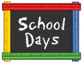 School Days, Ruler Frame Blackboard