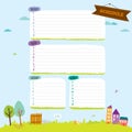 School design for notebook, diary, organizers