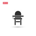 School desk chair icon vector isolated