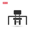 School desk chair icon vector isolated 6