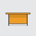 School desk icon. Ready for sales poster or banner, school theme, template, etc. Vector eps.10 Royalty Free Stock Photo