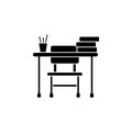school desk icon vector isolated Royalty Free Stock Photo