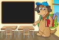 School dog theme image 3 Royalty Free Stock Photo