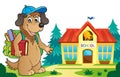 School dog theme image 5 Royalty Free Stock Photo
