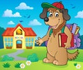 School dog theme image 2 Royalty Free Stock Photo