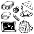 School drawings collection 1 Royalty Free Stock Photo