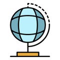 School earth globe icon color outline vector