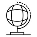 School earth globe icon, outline style