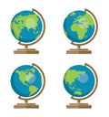 School earth globes, vector