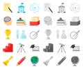 School and education cartoon,mono icons in set collection for design.College, equipment and accessories vector symbol Royalty Free Stock Photo