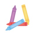 School education color crayons isolated icon design white background Royalty Free Stock Photo