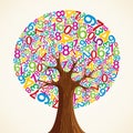 School education concept tree hand Royalty Free Stock Photo