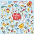School and education doodles hand drawn vector symbols and objects Royalty Free Stock Photo