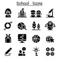 School & Education icon set Royalty Free Stock Photo