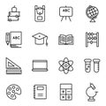 School and Education Icons Related.