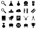 School and Education Icons set. award, reward. Vector Illustration Set Of Simple Training Icons. Elements Presentation, Royalty Free Stock Photo