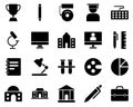 School and Education Icons set. briefcase Royalty Free Stock Photo