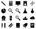 School and Education Icons set. document. Vector Illustration Set Of Simple Training Icons. Elements Presentation, Demonstration, Royalty Free Stock Photo