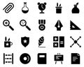 School and Education Icons set. document. Vector Illustration Set Of Simple Training Icons. Elements Presentation, Demonstration, Royalty Free Stock Photo