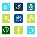 School and education icons set & elements.