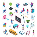 School and education isometric icon set 02 Royalty Free Stock Photo