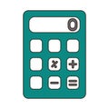 School education maths calculator financial line and fill style icon