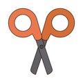 School education scissors stationery line and fill style icon