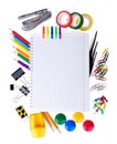 School education supplies items Royalty Free Stock Photo