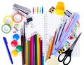 School education supplies items Royalty Free Stock Photo