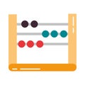 School education supply abacus arithmetic flat style icon