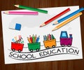 School Education Means Kids Education 3d Illustration