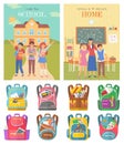 Back to School, Education for Students Bags Set