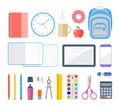 School and education workplace items Royalty Free Stock Photo