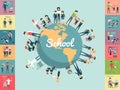 School Education in the World Concept. Royalty Free Stock Photo
