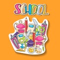 School elements clip art doodle sticker