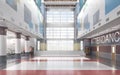 School entrance with high ceiling lobby